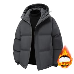 Multi Color Fashion Trend Hooded Bread Jacket Casual Loose Winter Warm Cotton Parkas Middle-aged and Young People Hooded Parkas
