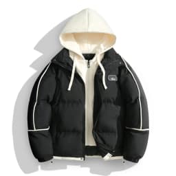 Multi Color Fashion Trend Hooded Bread Jacket Casual Loose Winter Warm Cotton Parkas Middle-aged and Young People Hooded Parkas