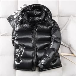 Mens Glossy Parka Casual White Duck Hooded Down Jacket Waterproof Windproof Ski Thick Warm Outwear Men Winter Fashion Shiny Coat