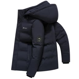 Men's Outdoor Winter Coat Parkas Middle-aged and Elderly Padded Men's Down Warm Padded Jacket Winter Removable Hooded Parkas
