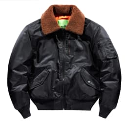 Men's Winter Warm Flight Bomber Parkas With Fur Collar Cotton Padded Thick Thermal Overcoat Pilot Jacket
