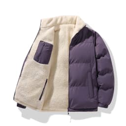 Korean Style Trendy Winter Clothing Men's Parkas Wool Warm Coat Windproof Thick Coat Stand Collar Multi-color Men's Quality Coat