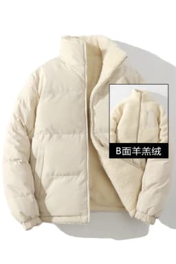 Korean Style Trendy Winter Clothing Men's Parkas Wool Warm Coat Windproof Thick Coat Stand Collar Multi-color Men's Quality Coat
