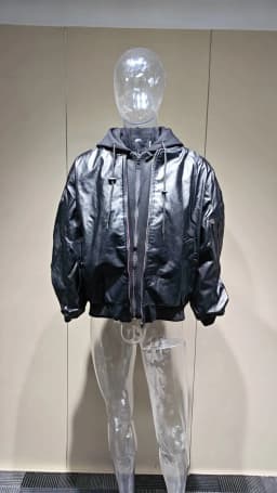 PFHQ Niche Men PU Leather Cotton Jacket American Style Fake Two-Piece Spliced Hooded Thickened Design Fashion Clothing 21E7548