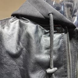 PFHQ Niche Men PU Leather Cotton Jacket American Style Fake Two-Piece Spliced Hooded Thickened Design Fashion Clothing 21E7548