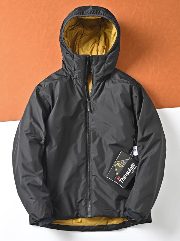 Thickened Outdoor Men's Cotton Jacket Lightweight Warm Military Version Hooded Casual Style Windproof Cozy Length Regular