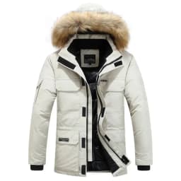 Mens Winter Fur Hooded Parkas Men Snow Windproof Down Parkas Thickened -30 Degree Keep Warm Outdoor Outerwear Jackets Size 6XL