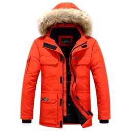 Mens Winter Fur Hooded Parkas Men Snow Windproof Down Parkas Thickened -30 Degree Keep Warm Outdoor Outerwear Jackets Size 6XL