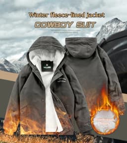 Cold Weather Outdoor Thickened Windproof Warm Men's Cotton Padded Jacket Hooded Streetwear Fashion Casual Parka Winter Coat