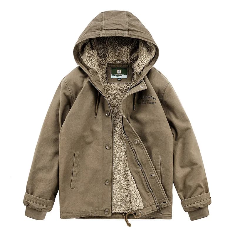 Cold Weather Outdoor Thickened Windproof Warm Men's Cotton Padded Jacket Hooded Streetwear Fashion Casual Parka Winter Coat
