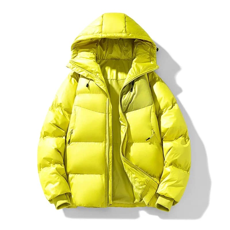 Autumn Winter Hooded Parkas Men Solid Warm Sports Waterproof Coat Male Fashion Casual Parka Outwear Couple Loose Hooded Jackets