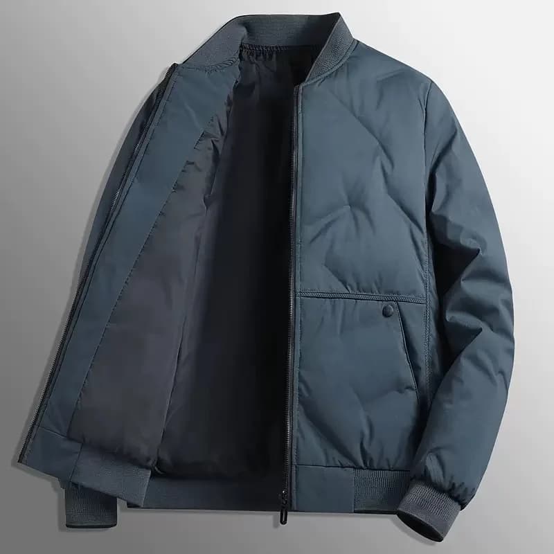 Autumn and Winter Fashion Solid Color Windproof Thickened Warm Cotton-Padded Jacket Men's Casual Loose Sports Large Size Coat