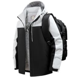 Men's Parka Splicing Mens Parka Winter New Hooded Down Jacket Fleece Warm Jackets Men Business Leisure Coat Baseball Coats 5099