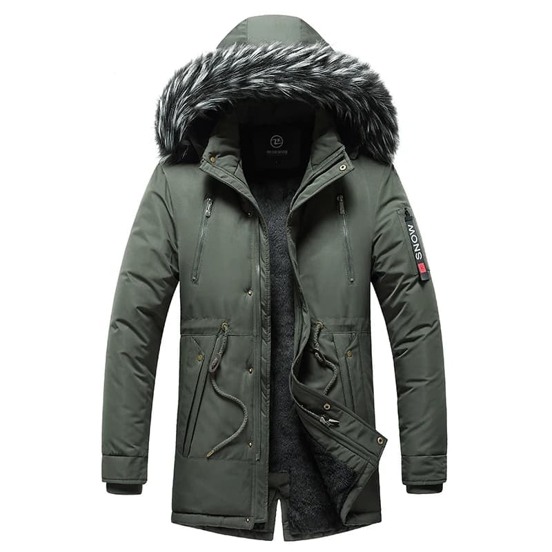 Camouflage Jacket Winter Hooded Velvet Thick Windproof Coat Men Warm Male's Medium-long Parkas New Mens Camo Parka Coat