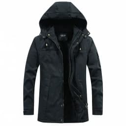 Man Washed Cotton Thick Fleece Parkas Coat Military Windproof Hooded Jackets Casual New Winter Warm Varsity Men Jacket