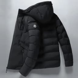 Mens Winter Hooded Jacket Cotton Padded Parka Coat Men's New Fashion Down Cotton Jacket Korean Style Casual Mens Overcoat