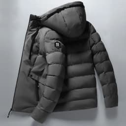 Mens Winter Hooded Jacket Cotton Padded Parka Coat Men's New Fashion Down Cotton Jacket Korean Style Casual Mens Overcoat
