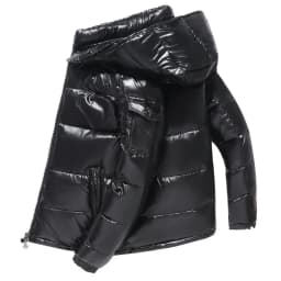 Thermal Coats Mens Thick Warm Glossy Shiny Jackets Brand Outwear Men's Clothing Winter Men's Hooded Parkas Windbreaker Fashion