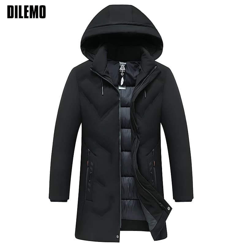 Top Grade Designer New Brand Men Parka Jacket Thick Casual Fashion Windbreaker Hooded Bubble Coats Long Mens Clothes 2026