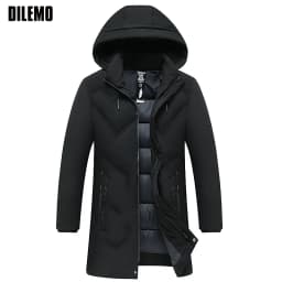 Top Grade Designer New Brand Men Parka Jacket Thick Casual Fashion Windbreaker Hooded Bubble Coats Long Mens Clothes 2026