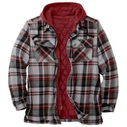 2026 Men's Winter Printed Cotton Jackets Harajuku Plaid Shirts Coats Hooded Zipper Long Sleeve Basic Casual Shirts Jackets Male