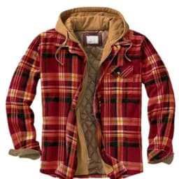 2026 Men's Winter Printed Cotton Jackets Harajuku Plaid Shirts Coats Hooded Zipper Long Sleeve Basic Casual Shirts Jackets Male