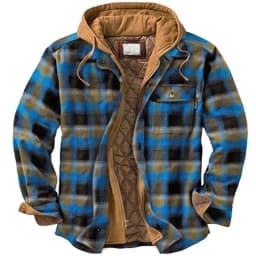 2026 Men's Winter Printed Cotton Jackets Harajuku Plaid Shirts Coats Hooded Zipper Long Sleeve Basic Casual Shirts Jackets Male