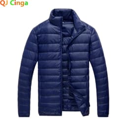 2026 Royal Blue Hooded Parkas Men's Zipper Control Winter Jacket Fashion Hot Sale Jaqueta Plus Size S-5XL Lightweight Warm Coats