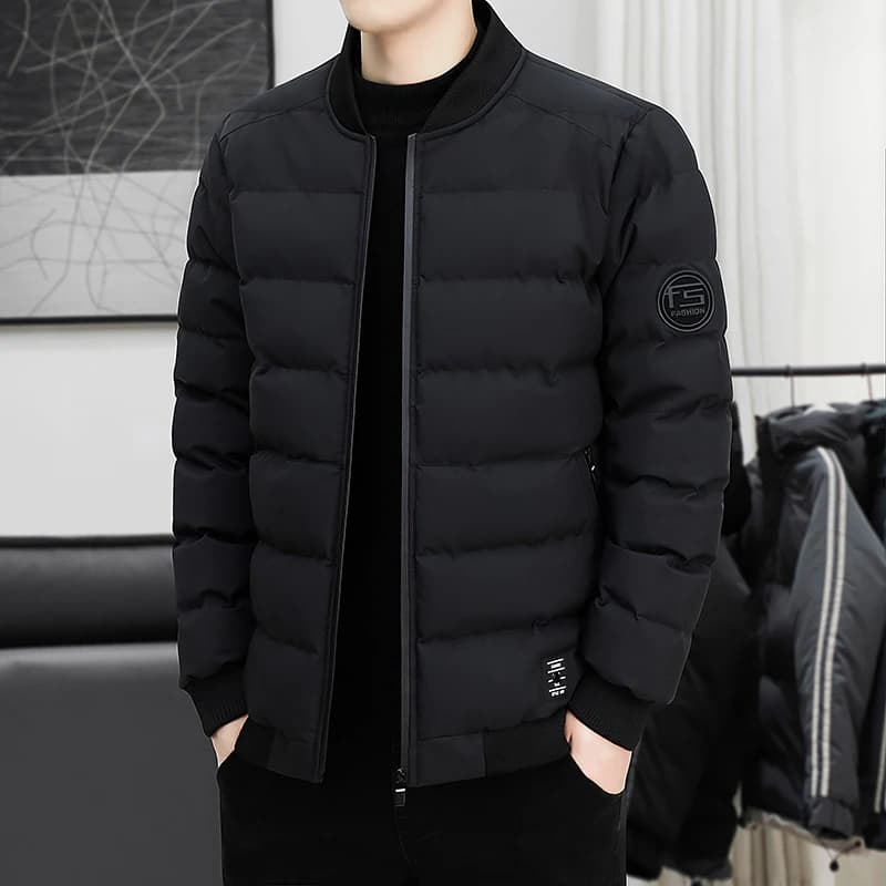 New Men's Outdoor Fashion Trend Windproof Warm Cotton Clothes Comfortable Versatile Breathable Sports Leisure Collar Jacket