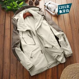 Windbreake Outdoor Fashion Casual Camping Men Waterproof Jacket Coat Two-pieces Sets 3 in 1 Jacket Male Fleece Outerwear