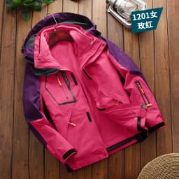 Windbreake Outdoor Fashion Casual Camping Men Waterproof Jacket Coat Two-pieces Sets 3 in 1 Jacket Male Fleece Outerwear