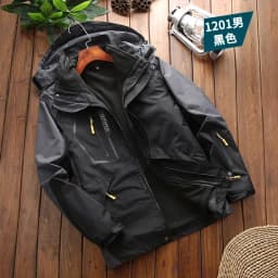 Windbreake Outdoor Fashion Casual Camping Men Waterproof Jacket Coat Two-pieces Sets 3 in 1 Jacket Male Fleece Outerwear