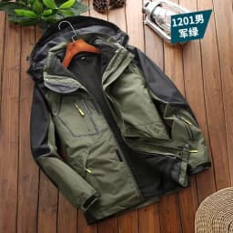 Windbreake Outdoor Fashion Casual Camping Men Waterproof Jacket Coat Two-pieces Sets 3 in 1 Jacket Male Fleece Outerwear