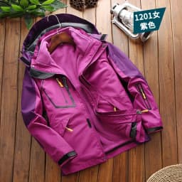 Windbreake Outdoor Fashion Casual Camping Men Waterproof Jacket Coat Two-pieces Sets 3 in 1 Jacket Male Fleece Outerwear