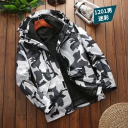 Windbreake Outdoor Fashion Casual Camping Men Waterproof Jacket Coat Two-pieces Sets 3 in 1 Jacket Male Fleece Outerwear