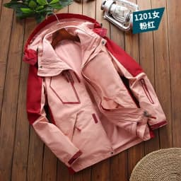 Windbreake Outdoor Fashion Casual Camping Men Waterproof Jacket Coat Two-pieces Sets 3 in 1 Jacket Male Fleece Outerwear