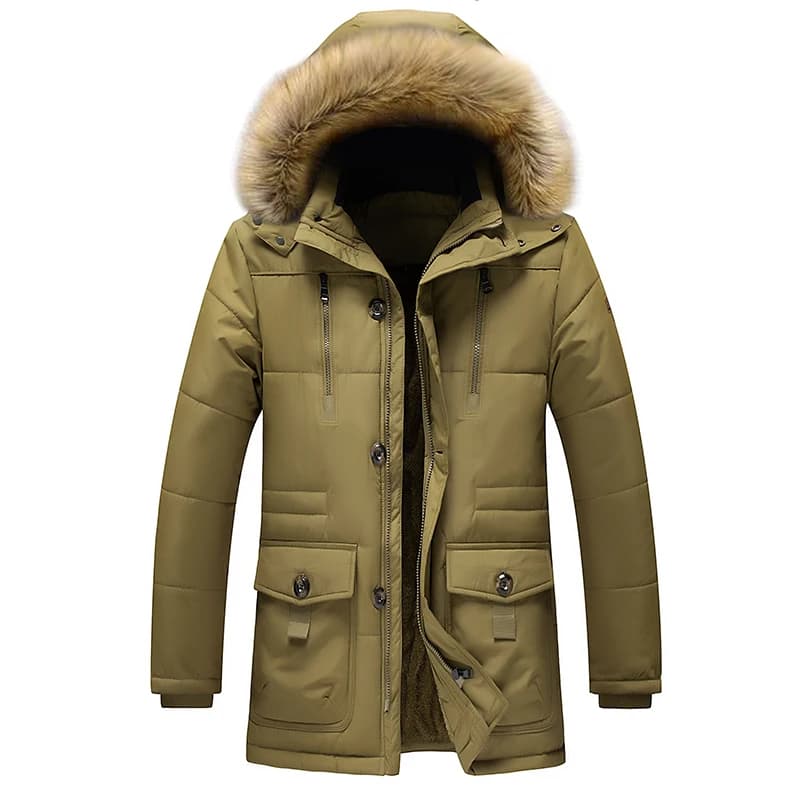 Men Winter Coat New Windproof Fleece Warm Thick Jacket Parkas Oversize Men Fashion Hooded Fur Collar Jacket Classic Casual Parka