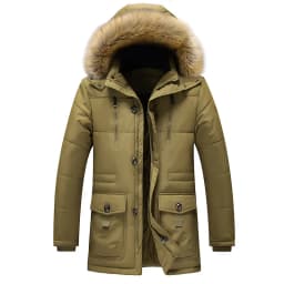 Men Winter Coat New Windproof Fleece Warm Thick Jacket Parkas Oversize Men Fashion Hooded Fur Collar Jacket Classic Casual Parka