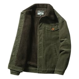 Winter Classic Corduroy Men's Cotton-Padded Clothes Standing Collar Casual Loose Coat Warm Cotton-Padded Jacket