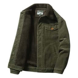 Winter Classic Corduroy Men's Cotton-Padded Clothes Standing Collar Casual Loose Coat Warm Cotton-Padded Jacket