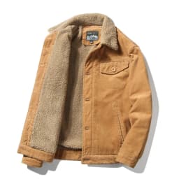 Winter Classic Corduroy Men's Cotton-Padded Clothes Standing Collar Casual Loose Coat Warm Cotton-Padded Jacket