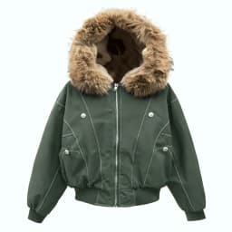 Hip-hop Winter Men Coat New Casual Thick Warm Women Parka Coat Streetwear Loose Hooded Faux Mink Collar Couple Short Coat