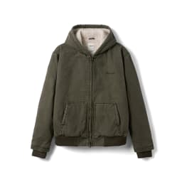 SIMWOOD 2025 Winter New Oversize Washed Vintage Sherpa Lined Jackets Men Plus Size Hooded Warm Coats Brand Clothing