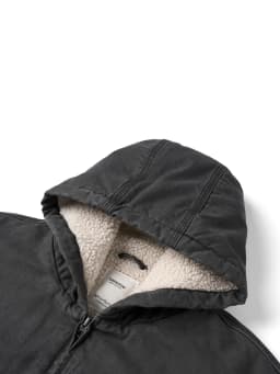 SIMWOOD 2025 Winter New Oversize Washed Vintage Sherpa Lined Jackets Men Plus Size Hooded Warm Coats Brand Clothing