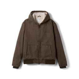 SIMWOOD 2025 Winter New Oversize Washed Vintage Sherpa Lined Jackets Men Plus Size Hooded Warm Coats Brand Clothing