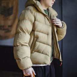 Maden Men's Hooded Cotton-padded Jacket Quilted Puffer Short Coat Outddor Waterproof Windproof Warm Soft Jackets for Fall Winter