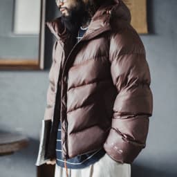 Maden Men's Hooded Cotton-padded Jacket Quilted Puffer Short Coat Outddor Waterproof Windproof Warm Soft Jackets for Fall Winter