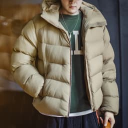 Maden Men's Hooded Cotton-padded Jacket Quilted Puffer Short Coat Outddor Waterproof Windproof Warm Soft Jackets for Fall Winter