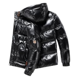 Plus size 8XL 7XL 6XL shiny coats Men Hood Warm Hip HOP winter Overcoat men's cotton-padded Parkas casual men's thickened Parka
