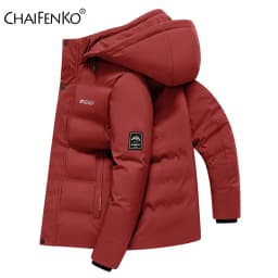 Winter Keep Warm Thickening Solid Coat Outdoors Fashion Removable Hat Jacket New Fashion Casual Comfort Windproof Men Parka
